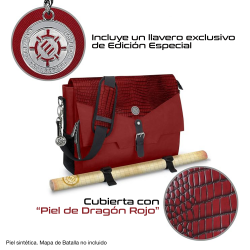 Maletín Deluxe al Hombro en "Piel de Dragón Rojo" - ENHANCE Collector's Edition